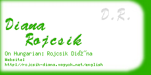 diana rojcsik business card